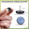 24 x PTFE furniture glider with nail - 19 mm