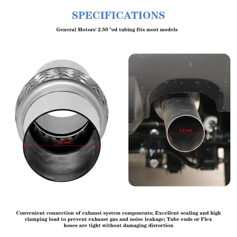 Remarkable Power RK7544-2.5" x 4" Heavy Duty Stainless Steel Exhaust