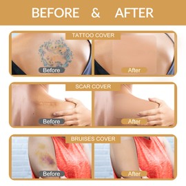 Tattoo Cover Up Patch, 6 Pcs Ultra Thin Tattoo Cover Up Tape for Tattoos, Scar and Birthmarks, Waterproof and Sweatproof