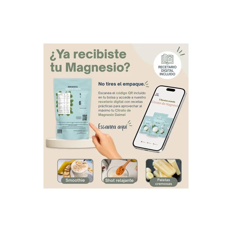 Citrato De Magnesio En Polvo 1kg Grado Alimenticio