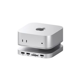 Hagibis Mac mini M4 Hub & Stand with SSD Enclosure, 3 in 1 USB Type-C Docking Station with M.2 NVMe SSD Case, 4K@60Hz HDMI, 10Gbps USB3.2 Gen2, SD4.0, TF4.0, 5V/2A Power Supply for M4 Pro (MC60H)