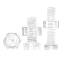 Qrity Pack of 20 Screws and Nuts Kit, M6 x 20 mm Phillips Screws, M6 Nuts, Clear Acrylic Screws and Hex Nuts for Machine Accessories