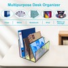 Boloyo Acrylic File Holder,1PC 3 Sections Rainbow File Organizer Mail