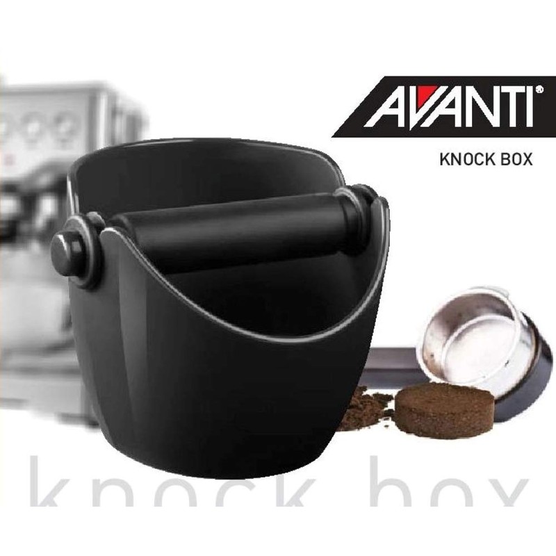 Avanti Compact Espresso Coffee Grounds Knock Box with Removable Knock