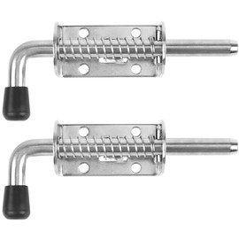 BANCHELLE Spring Latch Pin Shed Latch 304 Stainless Steel for Door Gate Van Container 2 PCS, 128 mm