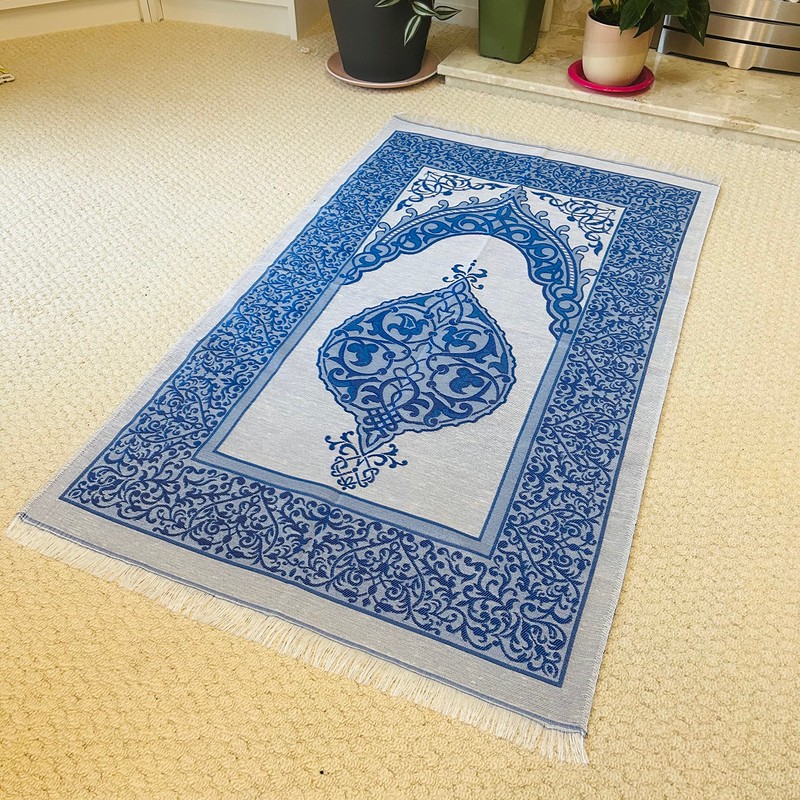 bazachi Mihrab Taffeta Ottoman Prayer Mat/Rug - Made In Turkey