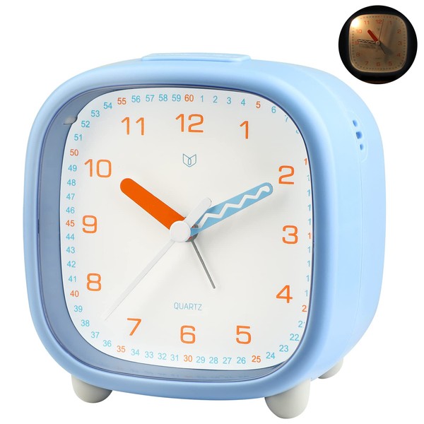 Ayybboo Wecker Analog Ohne Ticken, Wecker Kinder mit Snooze Licht,