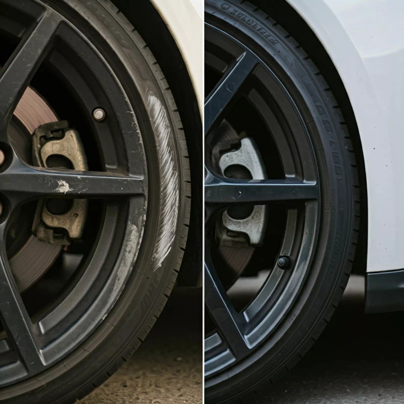 Wheel Scratch Fix Light Silver Wheel Scratch Fix Curb Rash