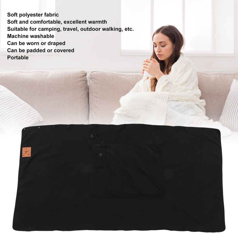 USB Warm Shawl 3 Level Temperature Adjustment Electric Throw Blanket