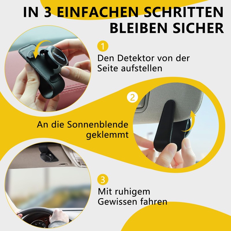 COCASES Sun Visor Holder Compatible with Ooono Co-Driver No1, Leather