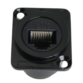 D-Type RJ45 Cat6 Coupler ZCZQC CAT6 D Series Panel-Mount Connector D-CAT6 EtherCon Pass-Through Connector