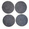 Mokoboho 4 Inch Round Felt and Cork Coasters (Dark Gray,
