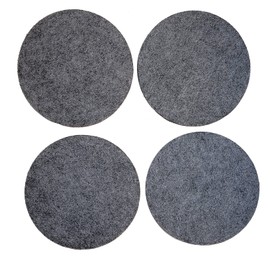 Mokoboho 4 Inch Round Felt and Cork Coasters (Dark Gray, 4)