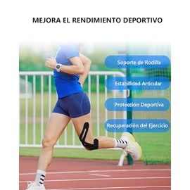 8 Uds Tape para Rodilla y 2 Rolls Cinta Respirable Deportiva, cinta kinesiologica precortada, Cinta Kinesiológica Precortada para Rodillas, Proporciona Apoyo para Músculos & Articulaciones, Negro
