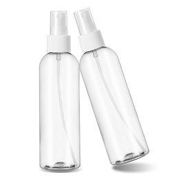 ljdeals ljdeals 8 oz Clear Plastic Spray Bottles, White Fine Mist Sprayer, Refillable Empty Bottles for Essential oils, Perfumes, Travel. Pack of 2, Made in USA