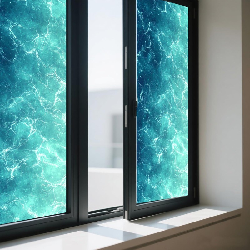 IVN Stained Glass Window Film 17.7x39.3 inch Decorative Window Privacy