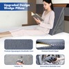 KingPavonini Grey Bed Wedge Pillow for Sleeping, 7.5 & 9