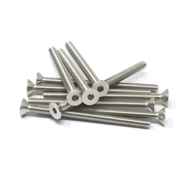 iexcell 10 Pcs 1/4-20 x 3-1/2" Stainless Steel 304 Hex Socket Flat Head Cap Screws Bolts Kit