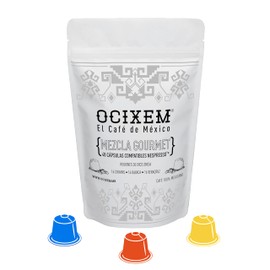 Café en Cápsulas OCIXEM Mezcla Gourmet 48pz | Tostado Mix | Intensidad Balanceada | Café No Saborizado | Compatible con Nespresso | Certificación Kosher | Café Premium para Disfrutar | ETNIA 52