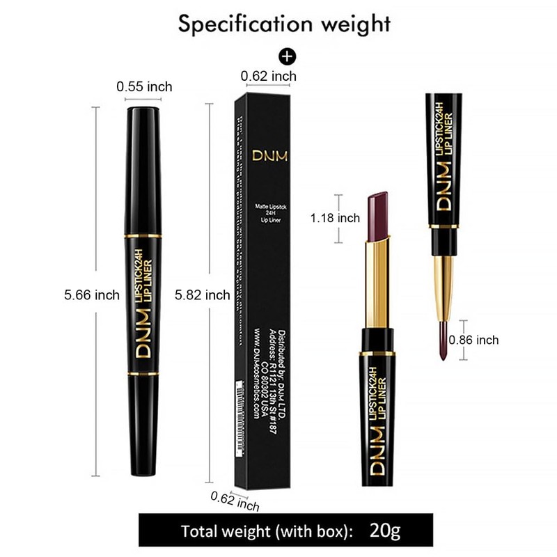 Kaely 2-in-1 Rose Gold Metallic Lip Liner & Lipstick Set