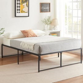 VECELO 18" Metal Platform Bed Frame/Mattress Foundation/No Box Spring Needed (Queen Size)