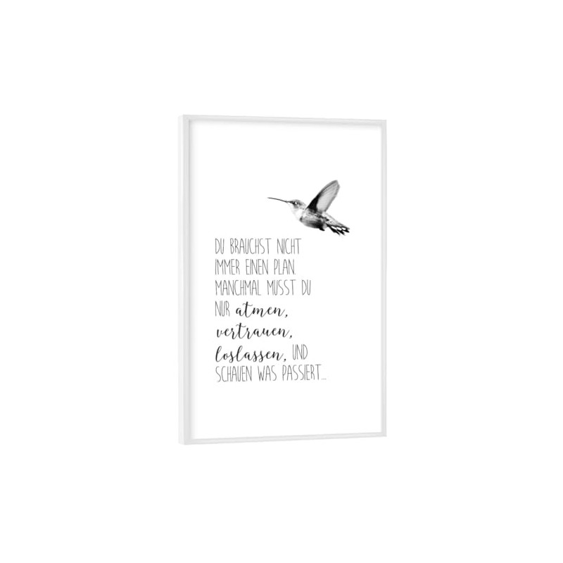 artboxONE Poster with White Frame 60 x 40 cm Typography