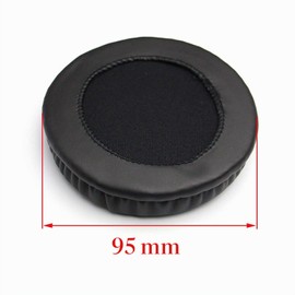 ShineCozy Premium Headphones Earpads Protein Leather Foam Ear Cushions,Headset Ear Pads Spare Replacement Parts (For General Diameter 95MM J-15)