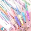 6pcs Highlighters, Aesthetic Pastel Highlighter with 12 Colors, No Bleed,