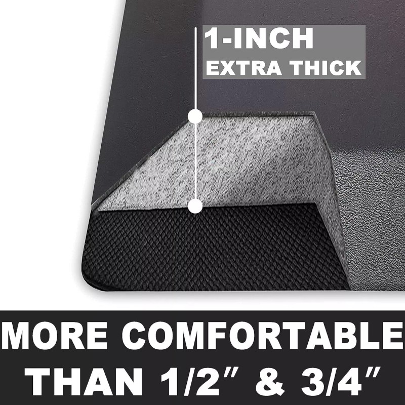 HEALEG Anti Fatigue Floor Mat Black 30X20 High Density Foam