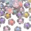 Pack of 50 Transparent Acrylic Frosted 12mm Bead in Bead Flower Beads