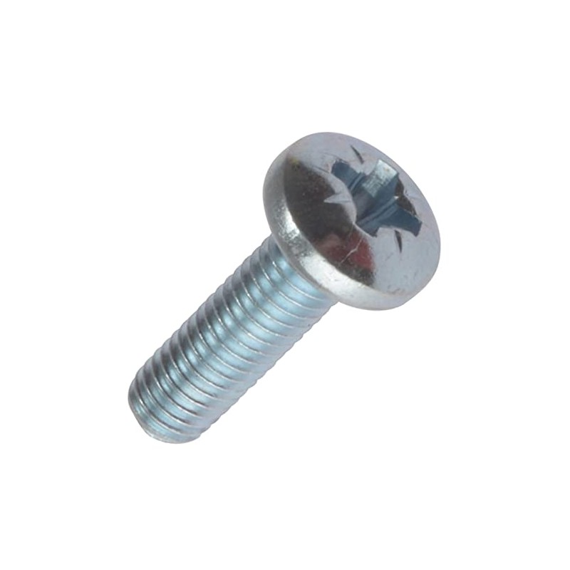Machine Screw Pozi Pan Head Bright Zinc Plated M6 25mm