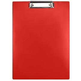 Netuno Clipboard A4 with Clip Red Writing Board Metal Clip Hard Plate Plastic Writing Case Writing Pad Clipboard Document Holder Writing Board Clip Clamp