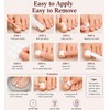 Gel Toe Nail Strips 34Pcs, Pre-Cured, No UV Light, White