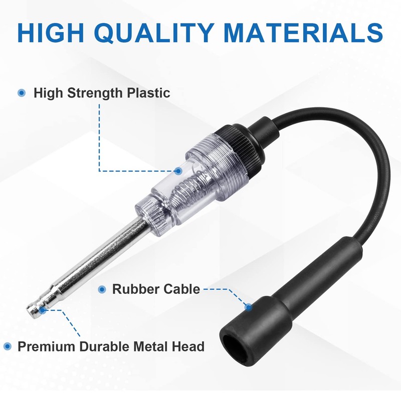 2PCS Inline Spark Plug Testers, Small Armature Diagnostic Detector Tool,