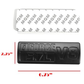 Unbranded 6.75" x 2.25" 3D ABS iForce 5.7 V8 Matt Black Emblem Badge For 07-18 Tundra