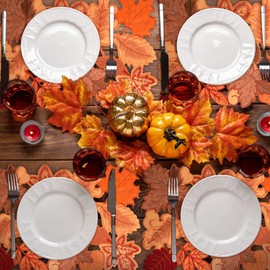 Fall Table Runners 13x72 Inch Fall Color Maple Table Embroidery Runner Fall Gifts for Women Female Wife Leaf Farmhouse Autumn Harvest Table Runner Thanksgiving Floral for Indoor Home Party Decor