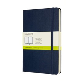Moleskine QP062EXPB20 Notebook, Classic Notebook, Expanded (400 Pages), Hard Cover, Plain, Large Size (W x H x D): 5.1 x 8.3 inches (13 x 21 cm), Sapphire Blue