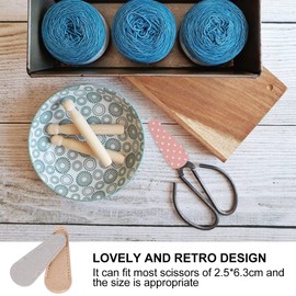 FRCOLOR Sewing Scissor Protector Cover Mixed Color Lightweight Scissors Case for Safe Storage Unique Dot Design Durable Stylish Protection for Crafting