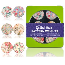 The Quilted Bear Scratch Resistant Custom Floral Fabric Weights for Dressmaking or Sewing Pattern Cutting (6x40mm)