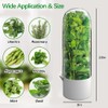 jioko 2 Pack Herb Keeper for Refrigerator, Clear BPA-Free Fresh
