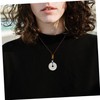 ORFOFE Necklace Jewelry Natural Stone Pendant Necklace Crystal Peace Buckle