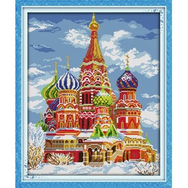 Amiiba Cross Stitch Embroidery Kit Patterned 14ct Arab Palace Printed DIY Wall Art Decor Beginner Graphic Print