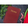 Securit Premium Faux Leather A4 Menu Holder - 8 Page