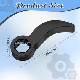 Zhaoyao Pry Bar Wrench Adapter, Pry Bar Wrench Adaptor Head 1/2" Pry Bar Adapter Heavy-Duty Steel Construction for Enhanced Leverage and Versatile Tool Compatibility