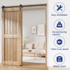 AONAYIOA 144"/12FT Sliding Barn Door Hardware Kit for Double Doors,