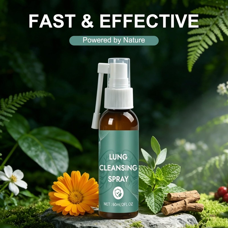 2Pcs Lung Cleansing Spray,Natural Herbal Lung Cleaning Spray(60ml)