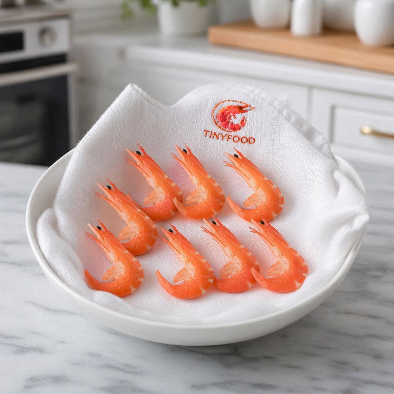 Artificial Shrimp Model 9 Pieces Red PVC 2.95 X 1.77