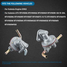 Fuel Lift Pump for Kubota D902 RTV900G RTV900G6 RTV900G9 RTV900R-SD/R-SDL RTV900R6 RTV900R9 RTV900T RTV900T5-H/T2 RTV900T6 RTV900T9 RTV900W Replace 1G961-52030 1G96152030