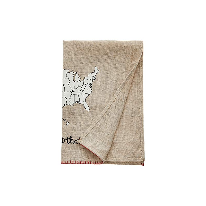 Mud Pie Not That Far Linen Towel