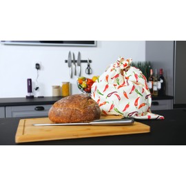 sac à sac ® Brot lange Conservation-, chilli, Dicke 2-1 micro-atmungsaktiv. 42 x 5 x 35 cm. Fab. Frankreich